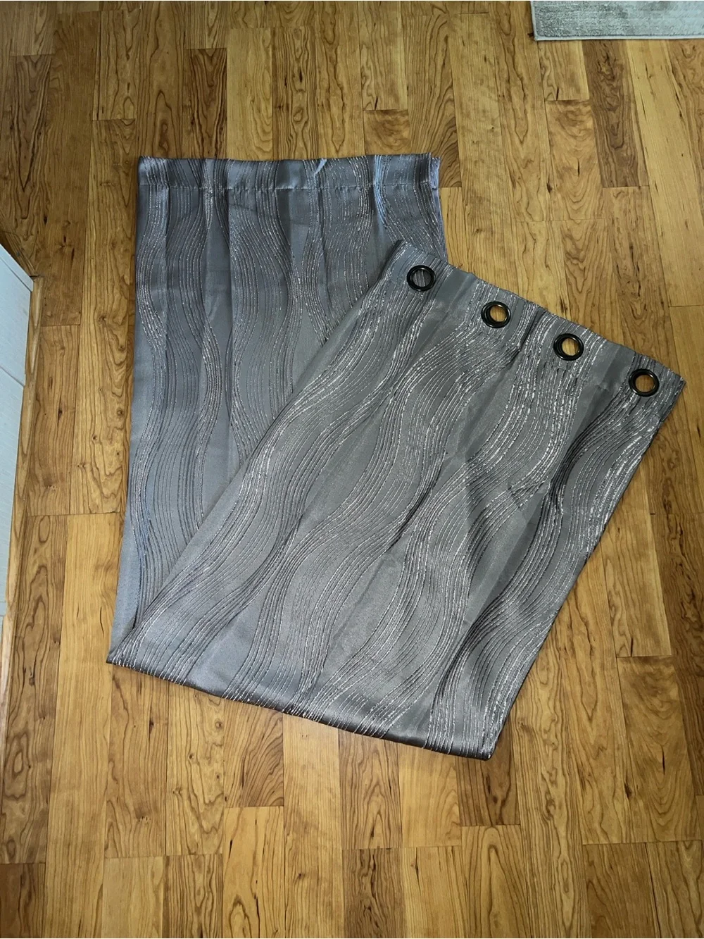 2 Gray Curtain Panels